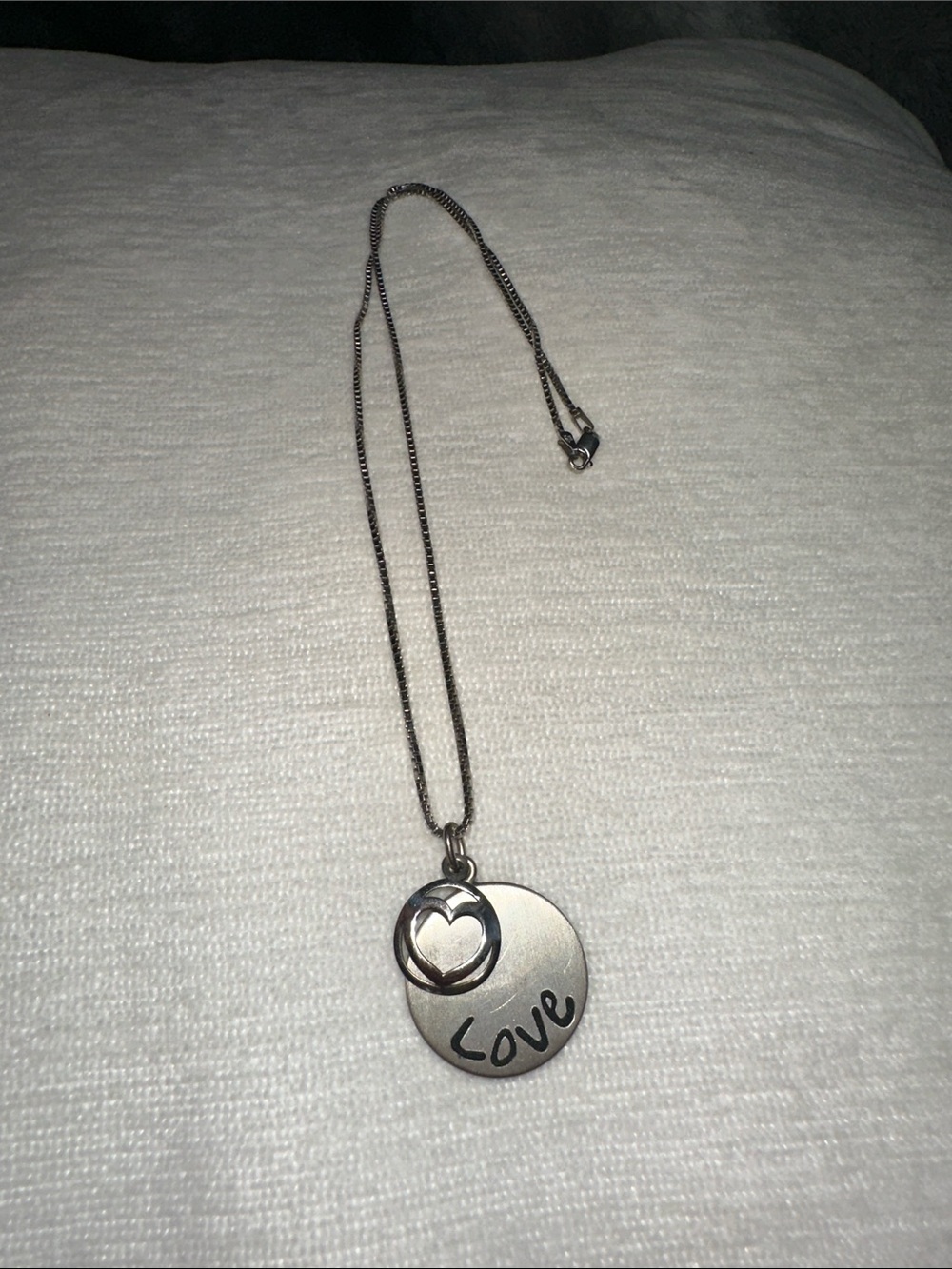 Sterling Silver 'Love' Heart Pendant Necklace - Women's Jewelry
